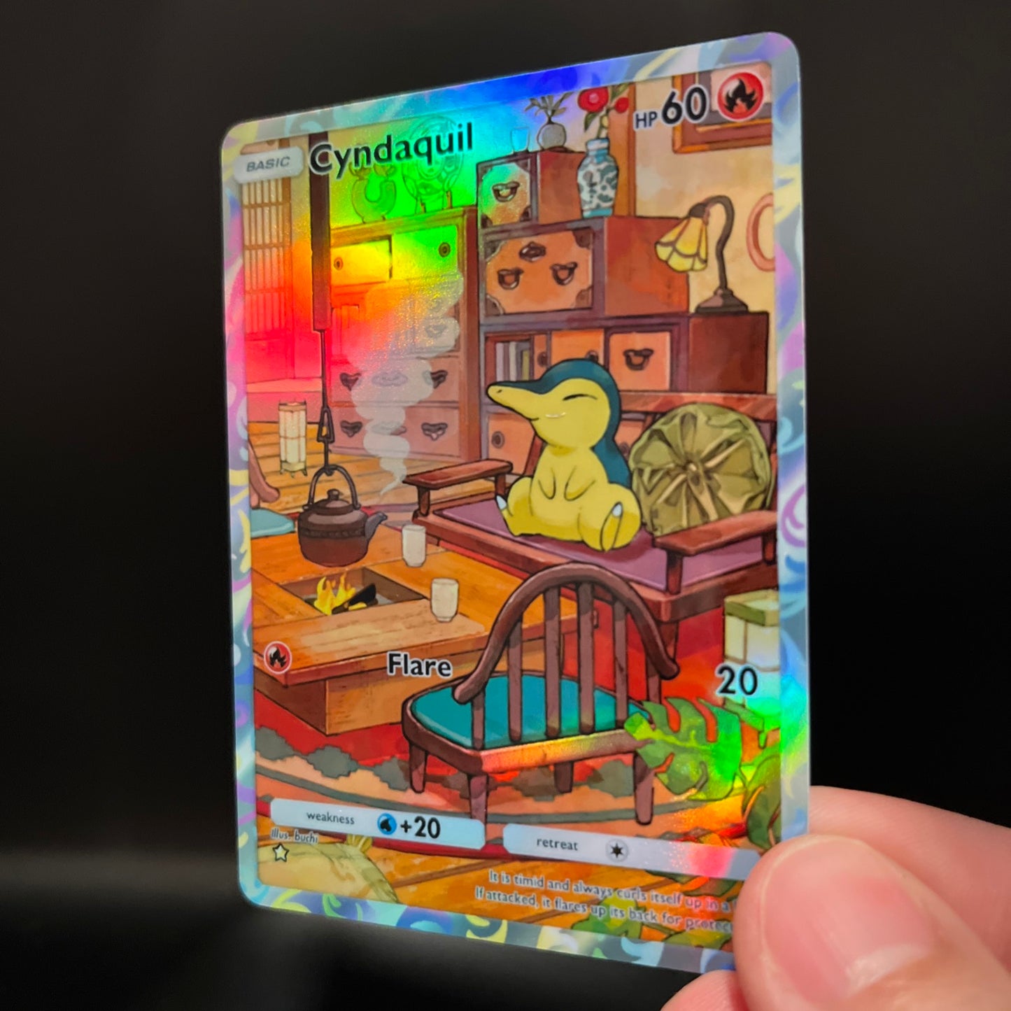 Cyndaquil - Holo Fan Card Pokémon TCG Pocket Art | Wisdom of Sea and Sky (A4)