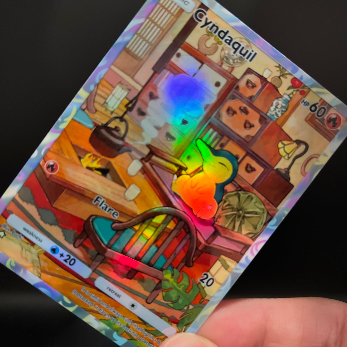 Cyndaquil - Holo Fan Card Pokémon TCG Pocket Art | Wisdom of Sea and Sky (A4)