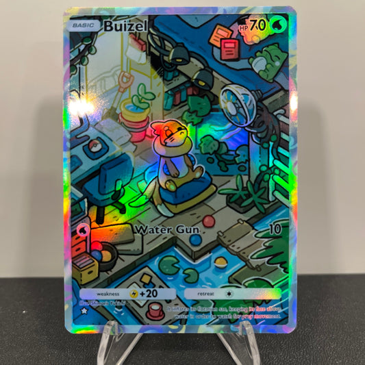 Buizel Holographic Pokemon TCG Pocket Illustration Art Card - Sharp Details!