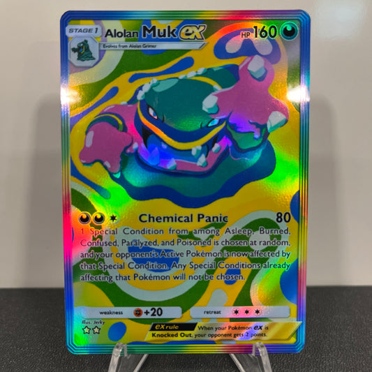 Alolan Muk ex Holographic Pokémon TCG Pocket Illustration Art Card - Sharp Details!