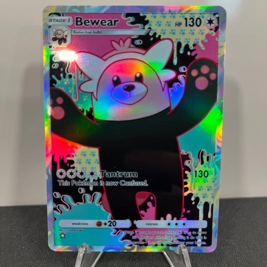 Bewear Holographic Pokémon TCG Pocket Illustration Art Card - Sharp Details!