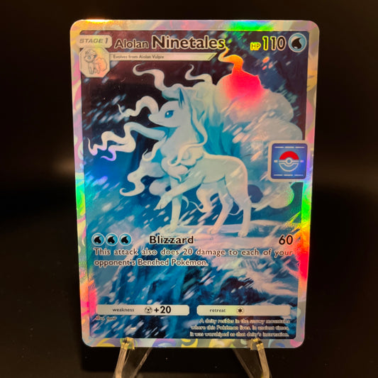 Alolan Ninetails Holographic Pokémon TCG Pocket Illustration Art Card - Sharp Details!