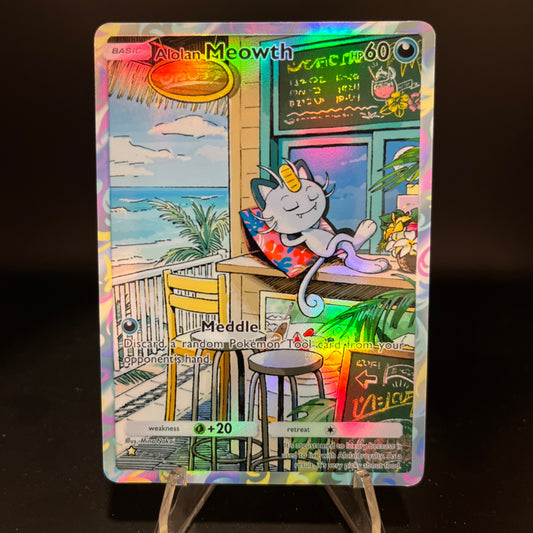 Alolan Meowth Pokémon TCG Pocket Illustration Art Card - Sharp Details!