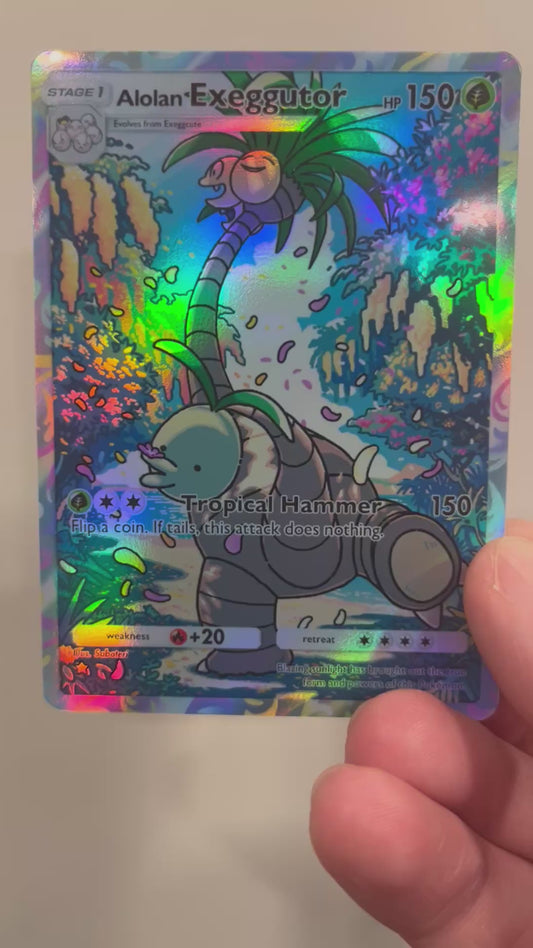 Alolan Exeggutor Holographic Pokémon TCG Pocket Illustration Art Card - Sharp Details!