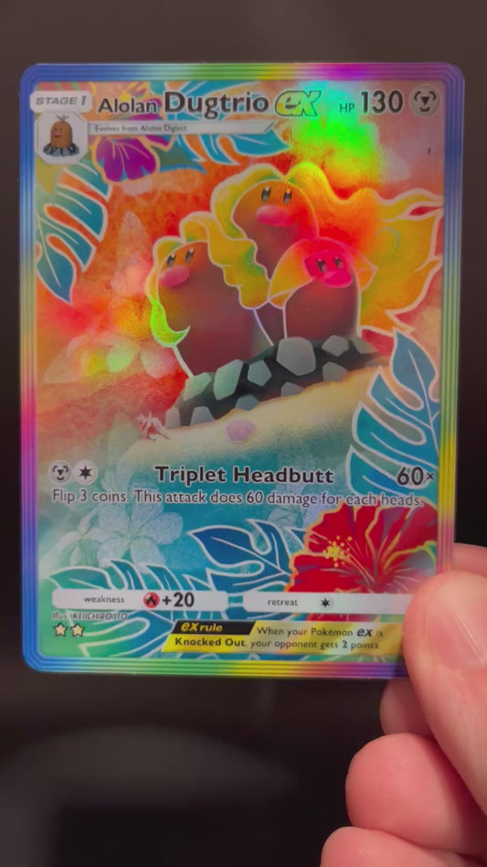 Alolan Dugtrio ex Pokémon TCG Pocket Illustration Art Card - Sharp Details!