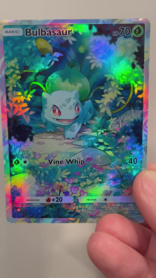 Bulbasaur Holographic Pokémon TCG Pocket Illustration Art Card - Sharp Details!