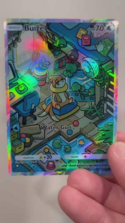 Buizel Holographic Pokemon TCG Pocket Illustration Art Card - Sharp Details!